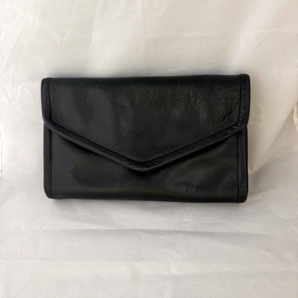 Vintage J. Duseu Leather Bag Purse Black Made In USA